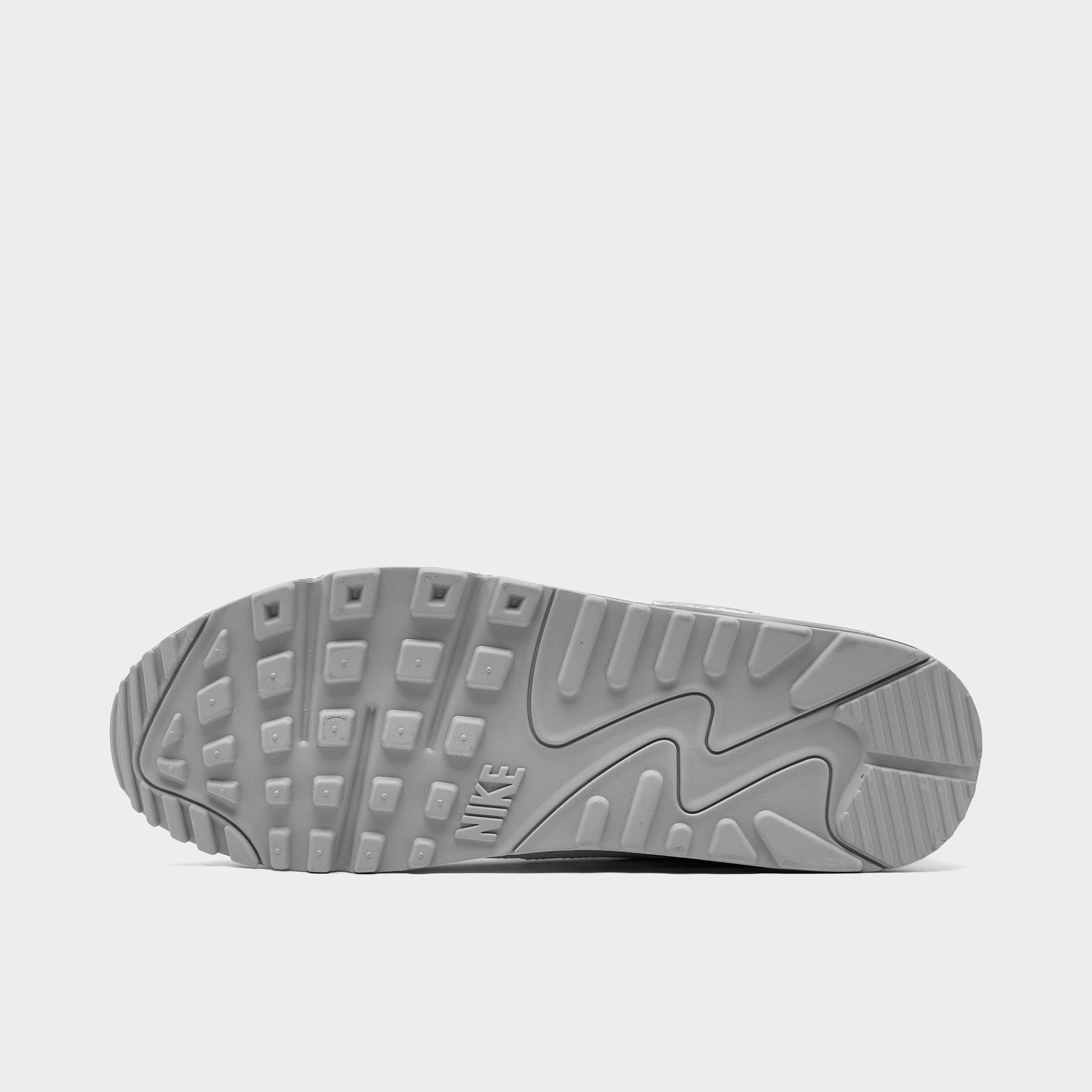 Men's Nithtke Air Max 90 Jewel Swoosh Casual Shoes - White/Photon Dust/Light Smoke Grey - Bottom view