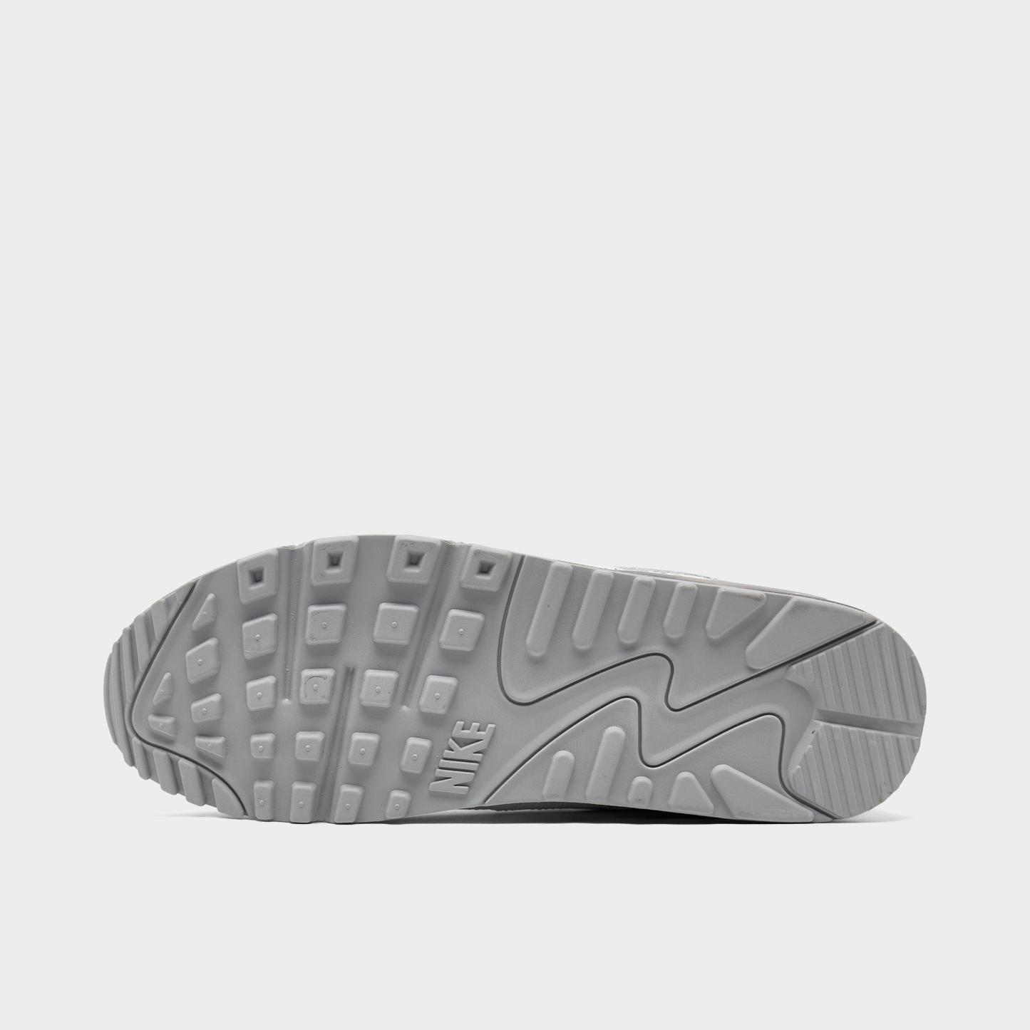 Men's Nithtke Air Max 90 Jewel Swoosh Casual Shoes - White/Photon Dust/Light Smoke Grey - Bottom view