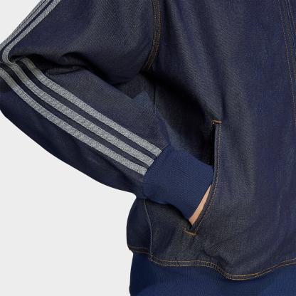 Men's adidas Originals Firebird Adicolor Raw Denim Full-Zip Track Top - Indigo Denim