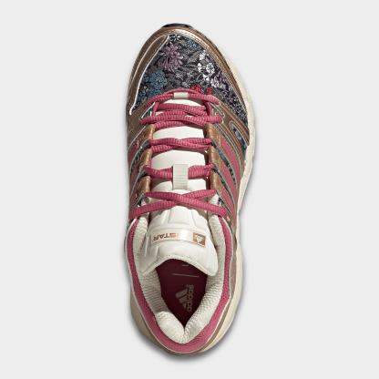 Girls' Big Kids' adidas x Liberty London Adistar Control 5 Casual Shoes - Cream White/Dual Magenta/Core Black - Top view