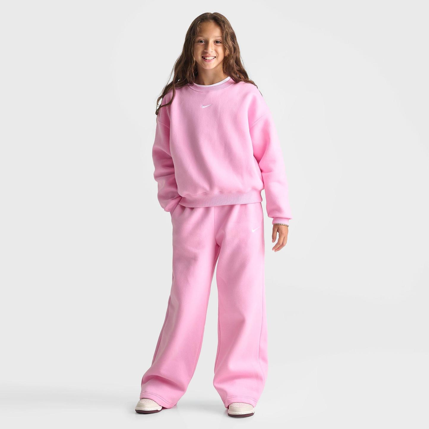 Girls' Big Kids' Nithtke Sportswear Studio Fleece Open Hem Sweatpants - Pink Rise