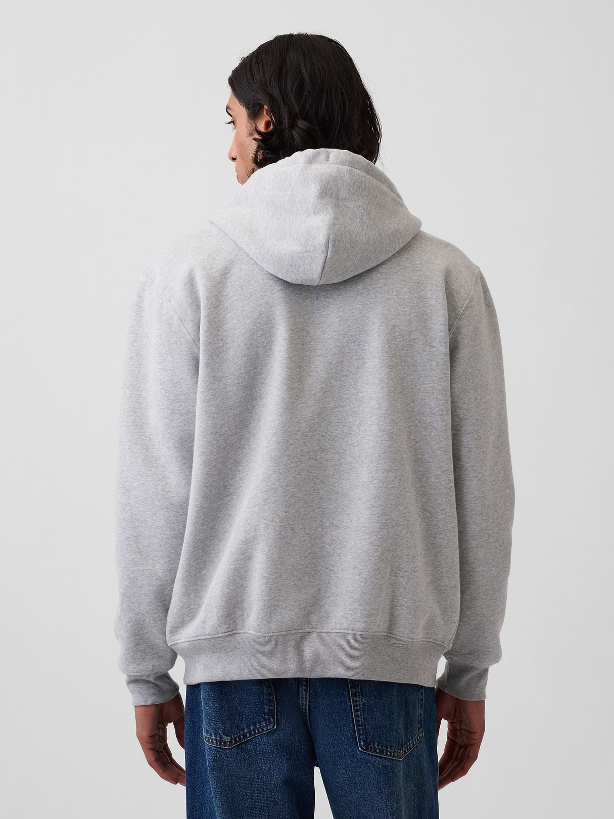 Adult VintageSoft Arch Logo Zip Hoodie - Light heather grey