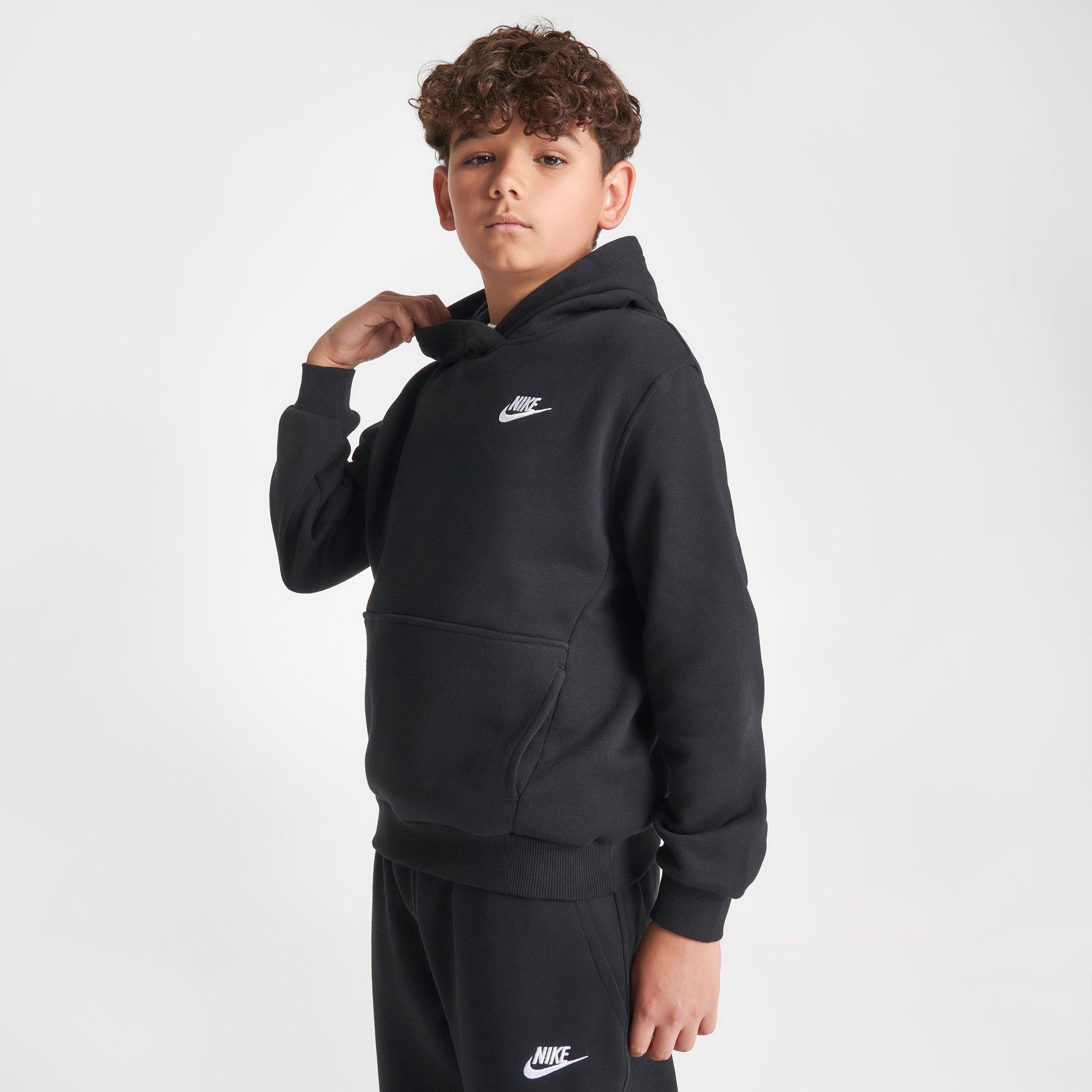 Big Kids' Nithtke Sportswear Club Fleece Pullover Hoodie - Black/White
