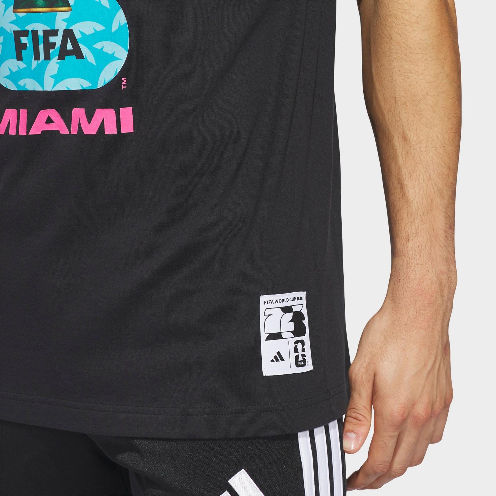 Men's adidas Soccer FIFA World Cup 26™ Host City Miami Graphic T-Shirt - Black - view 5