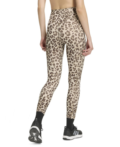 adidas Women's Optime Essential Workout 7/8 Leggings - Crystal Linen/Khaki Six/Dark Brown