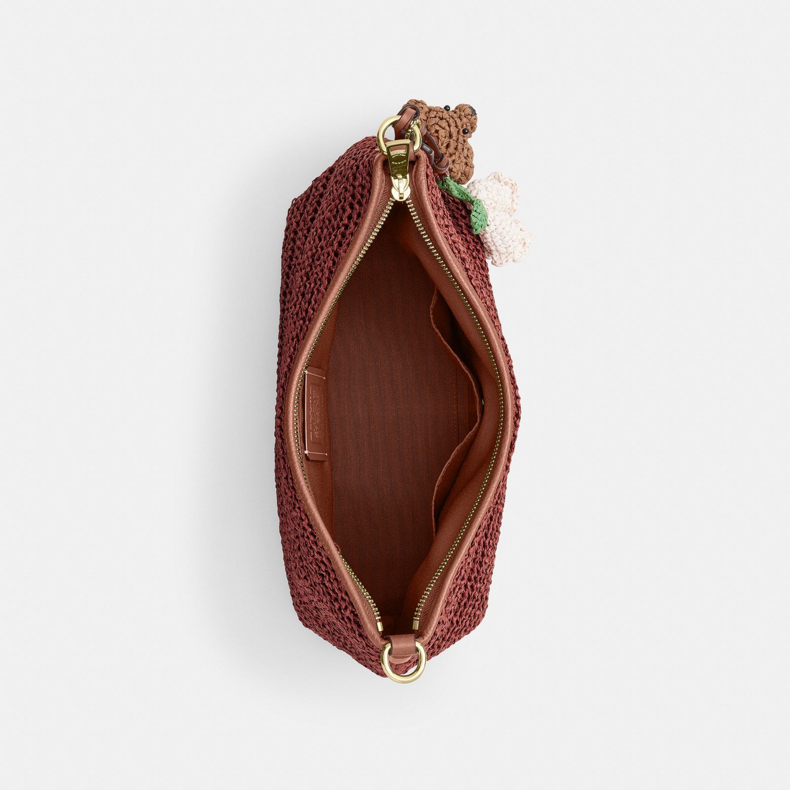 Laurel Shoulder Bag With Charms - Gold/Russet - view 4