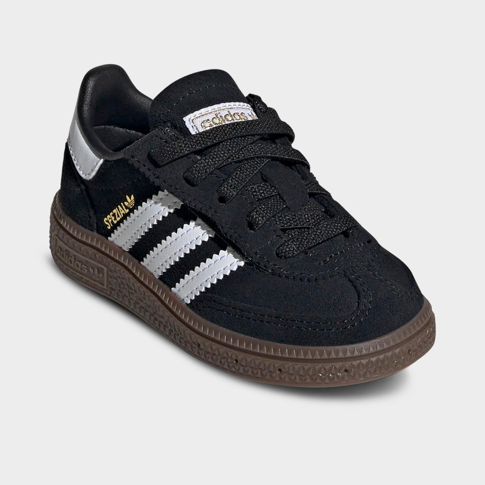 Kids' Toddler adidas Originals Handball Spezial Comfort Closure Stretch Lace Casual Shoes - Black/White/Gum - view 2