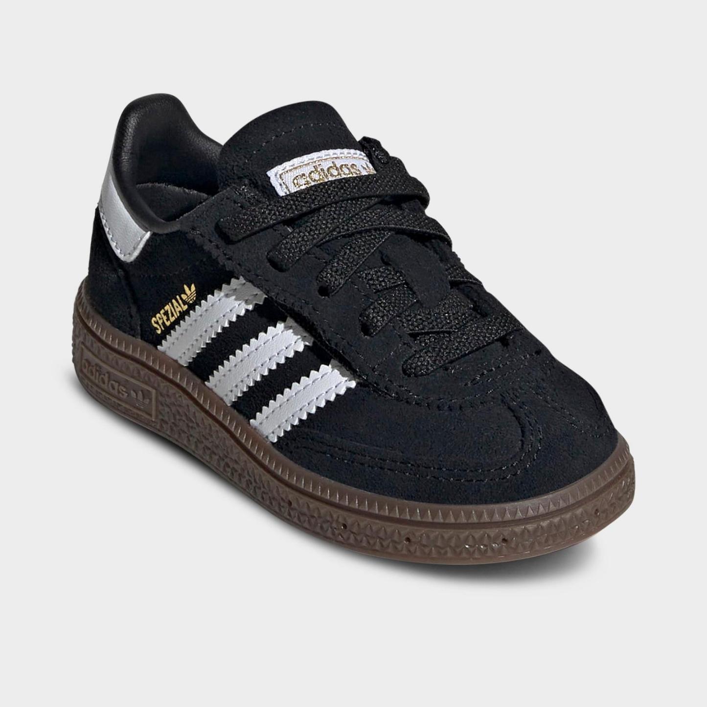 Kids' Toddler adidas Originals Handball Spezial Comfort Closure Stretch Lace Casual Shoes - Black/White/Gum - view 2