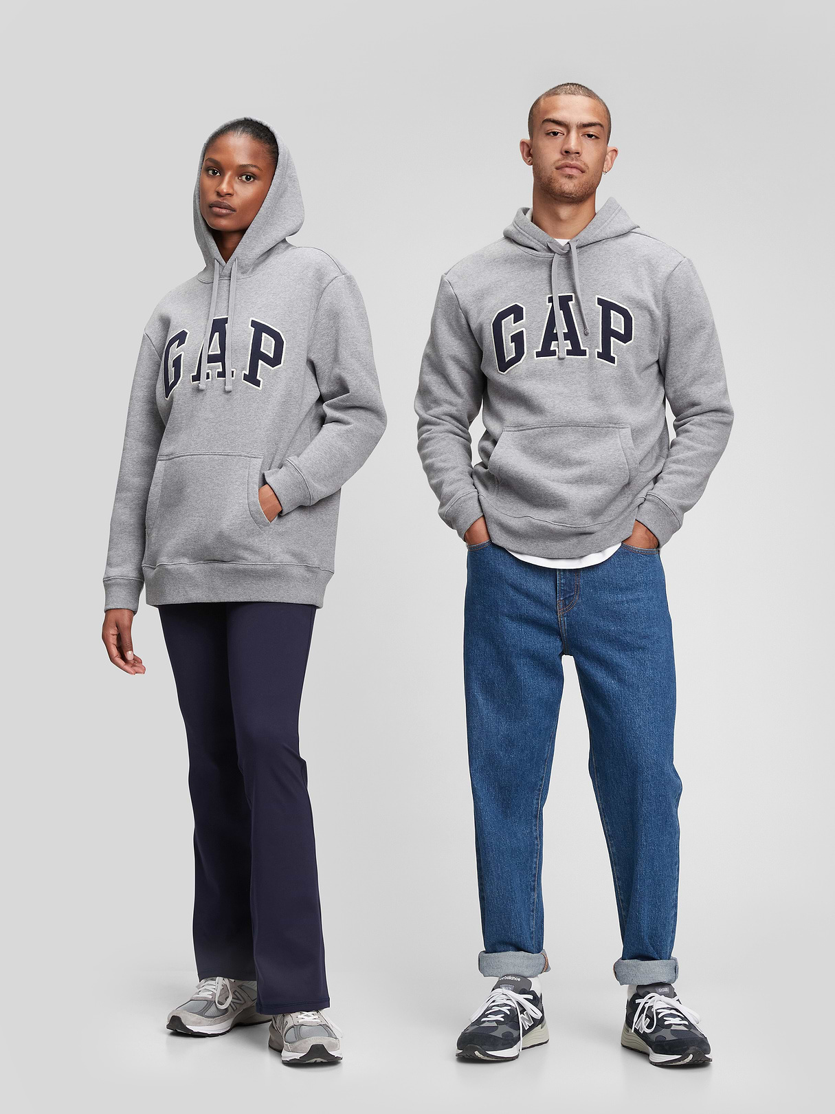 Adult VintageSoft Arch Logo Hoodie - medium heather gray