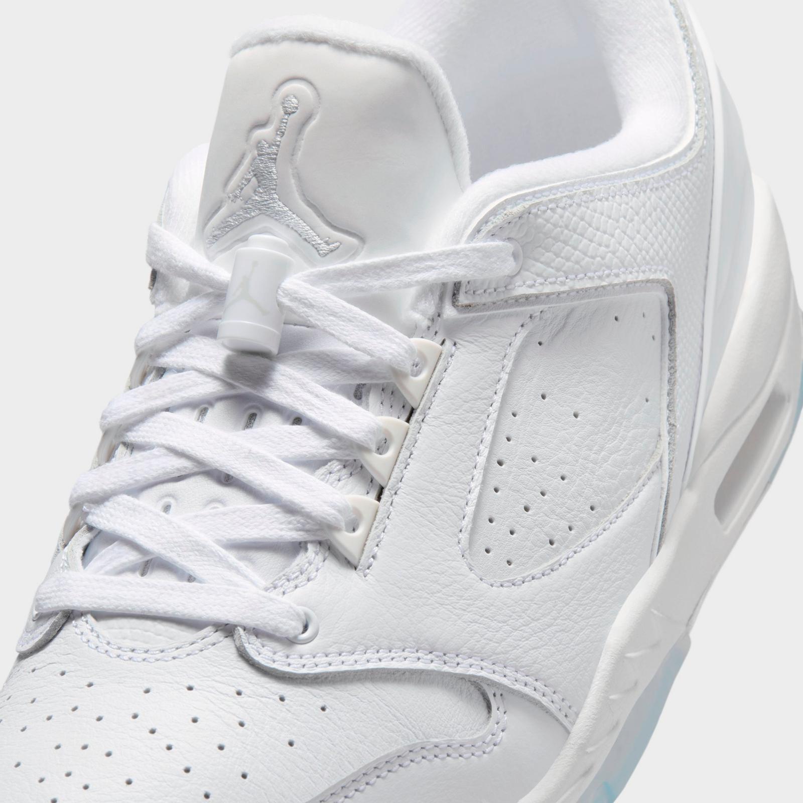 Men's Jordan Sixty Plus Low Casual Shoes - White/Black/Pure Platinum - Left shoe facing left. Outside of the shoe. - view 3