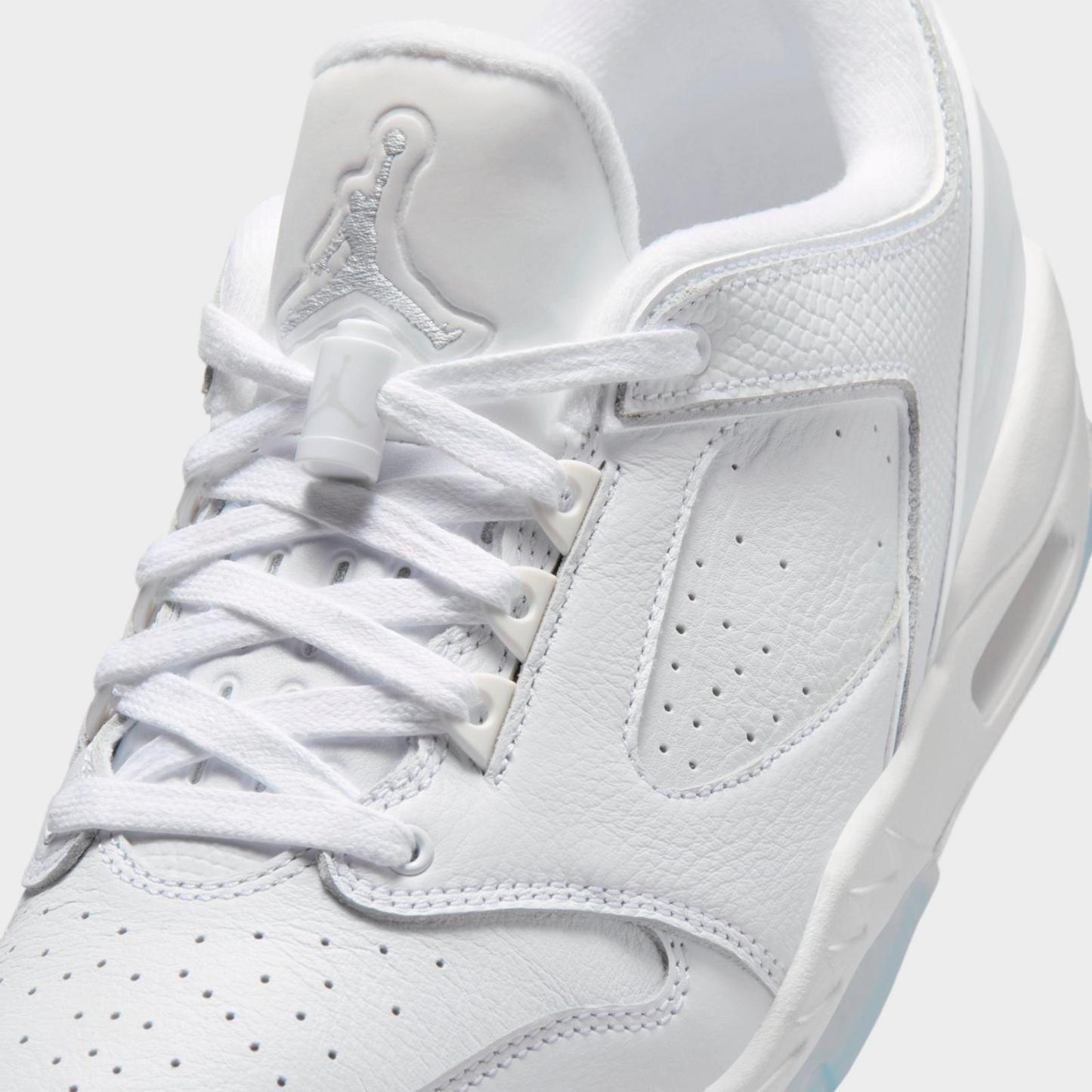 Men's Jordan Sixty Plus Low Casual Shoes - White/Black/Pure Platinum - Left shoe facing left. Outside of the shoe. - view 3