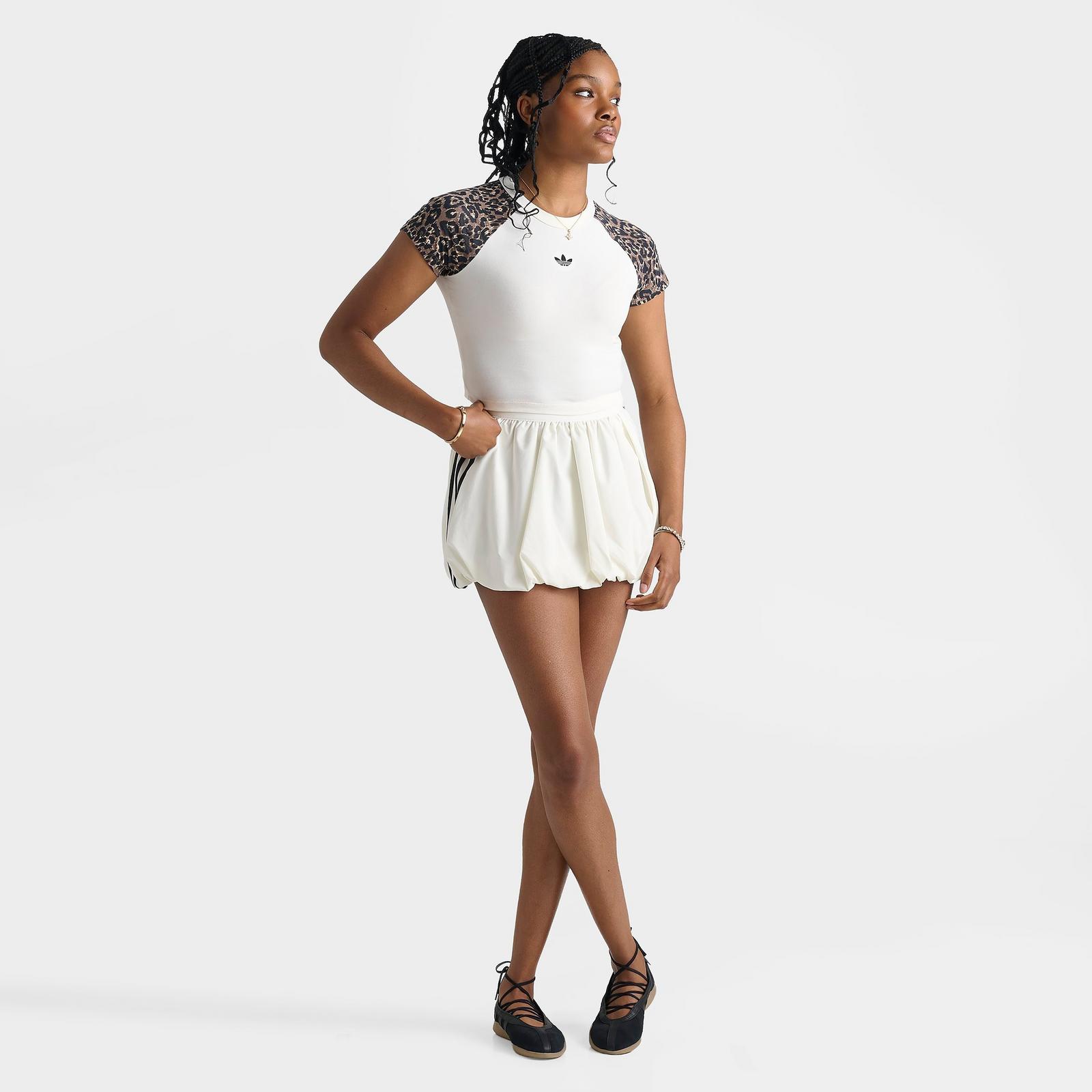 Women's adidas Originals Leopard Raglan Slim T-Shirt - Leopard/Off White - view 2