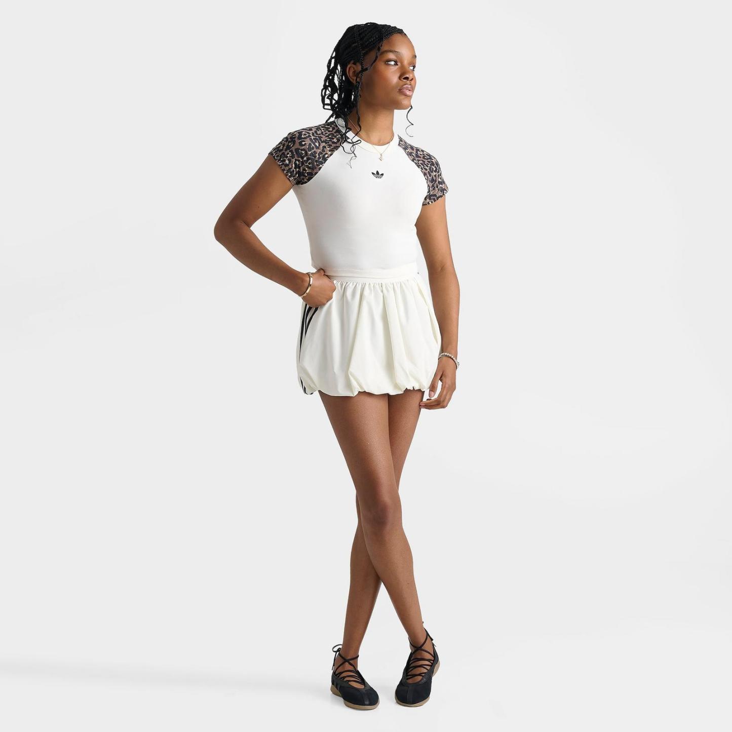 Women's adidas Originals Leopard Raglan Slim T-Shirt - Leopard/Off White - view 2