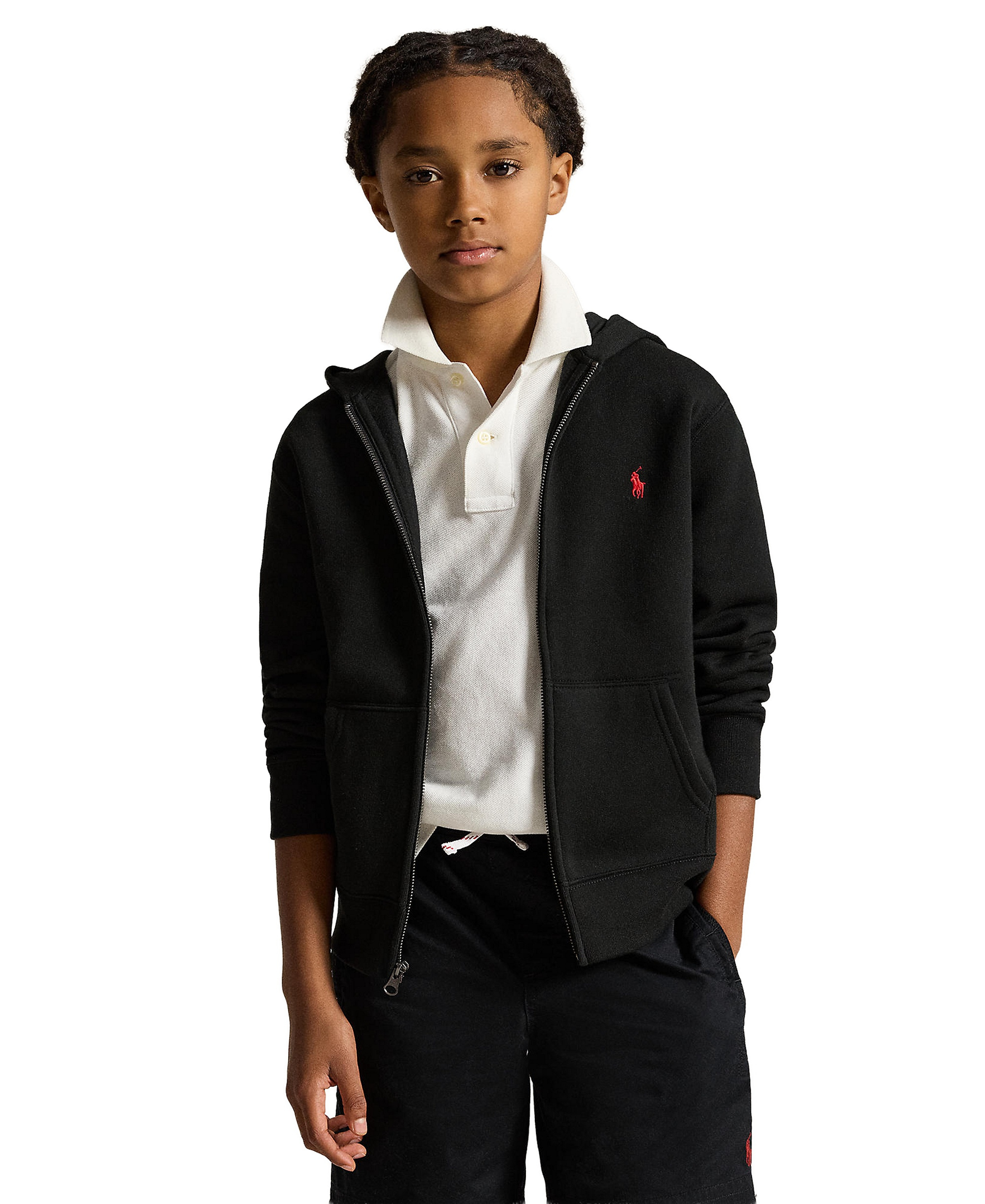 Polo Ralph Lauren 8-20 Boys' Cotton Fleece Zip Up Hoodie - Black