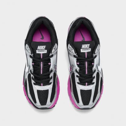 Women's Nithtke Zoom Vomero 5 Casual Shoes - Part 1 - Off Noir/Fire Pink/Photon Dust/Metallic Silver - Top view