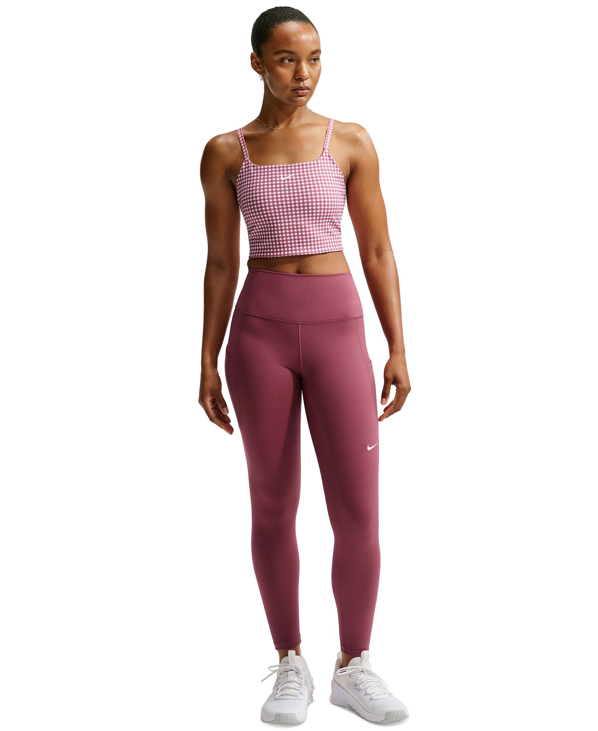 Nike Women's One High-Waist 7/8-Leggings - Pink Smoke/white