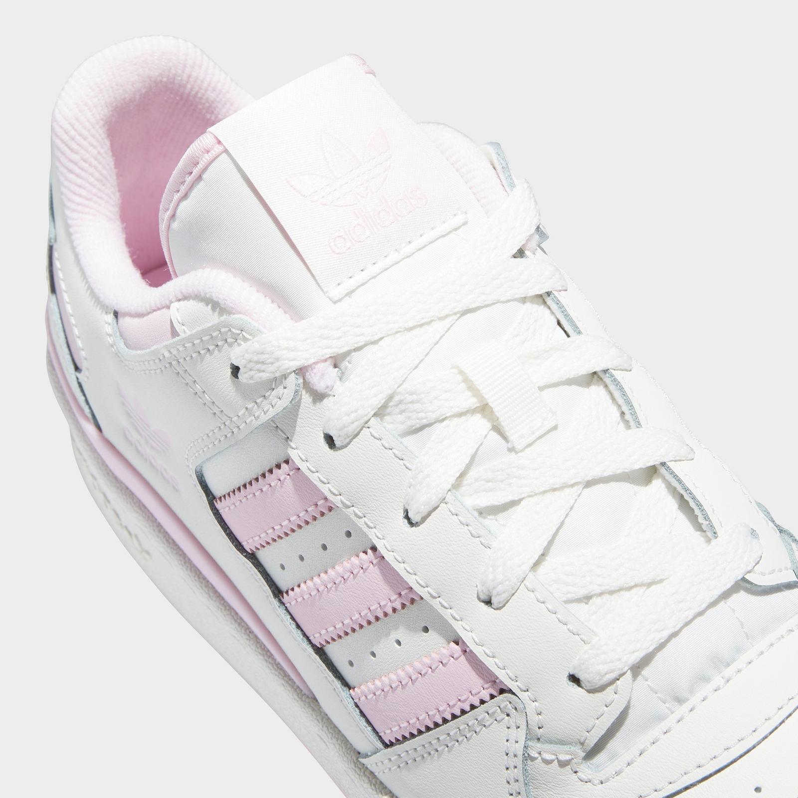 Women's adidas Originals Forum Low CL Casual Shoes - Cloud White/Clear Pink/Cloud White - view 3