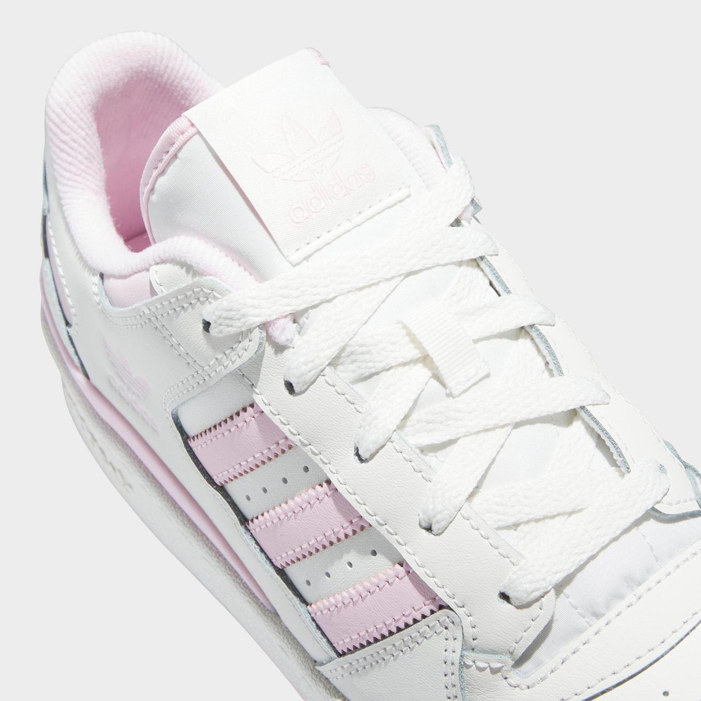 Women's adidas Originals Forum Low CL Casual Shoes - Cloud White/Clear Pink/Cloud White - view 3