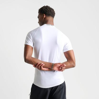Men's Nike Pro Dri-FIT Tight Short-Sleeve Fitness Top - White/Black