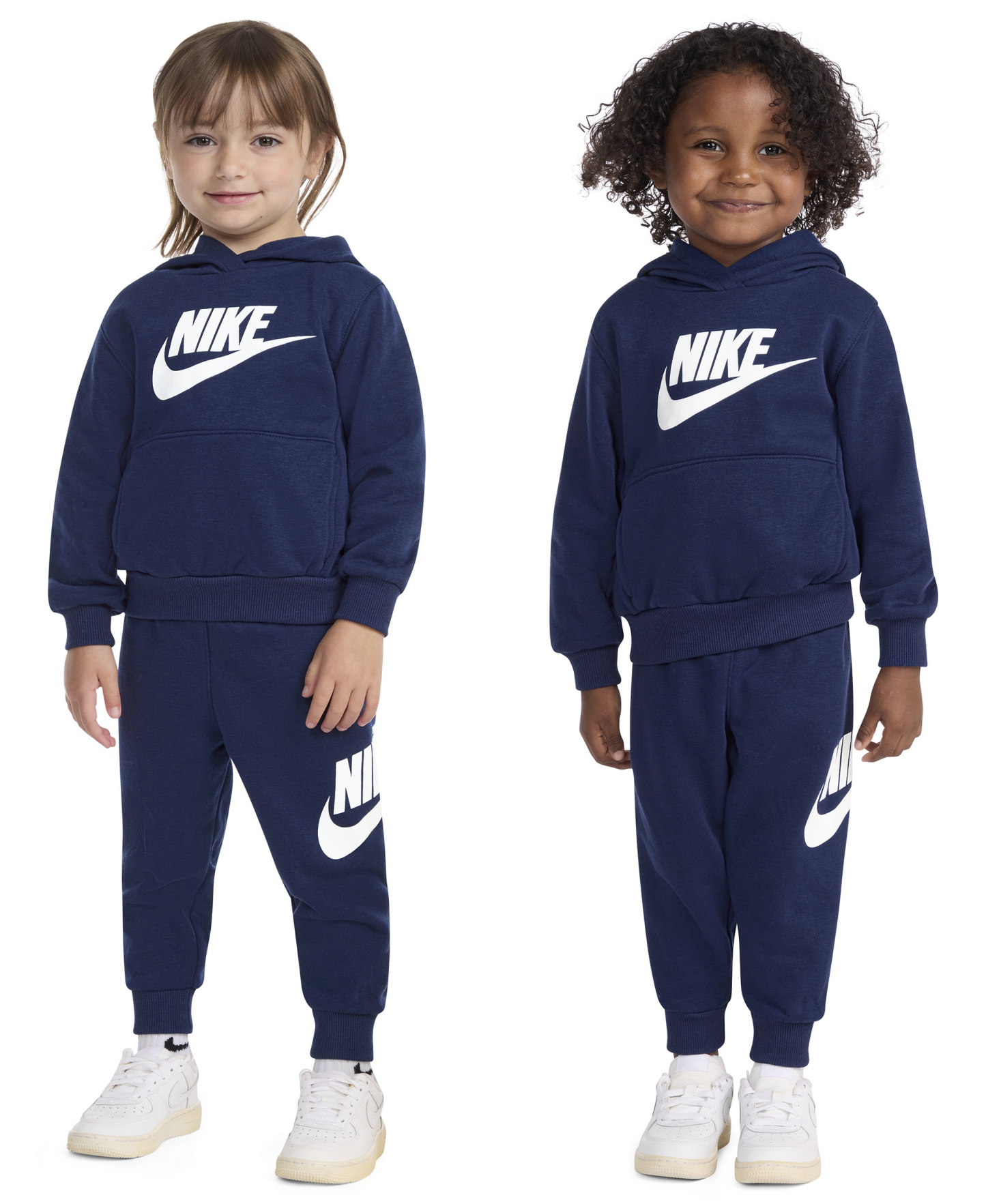 Nike Toddler Boys' and Girls' 2T-4T Club Fleece Long-Sleeve Hoodie and Pants, 2-Piece Set - Midnight Navy