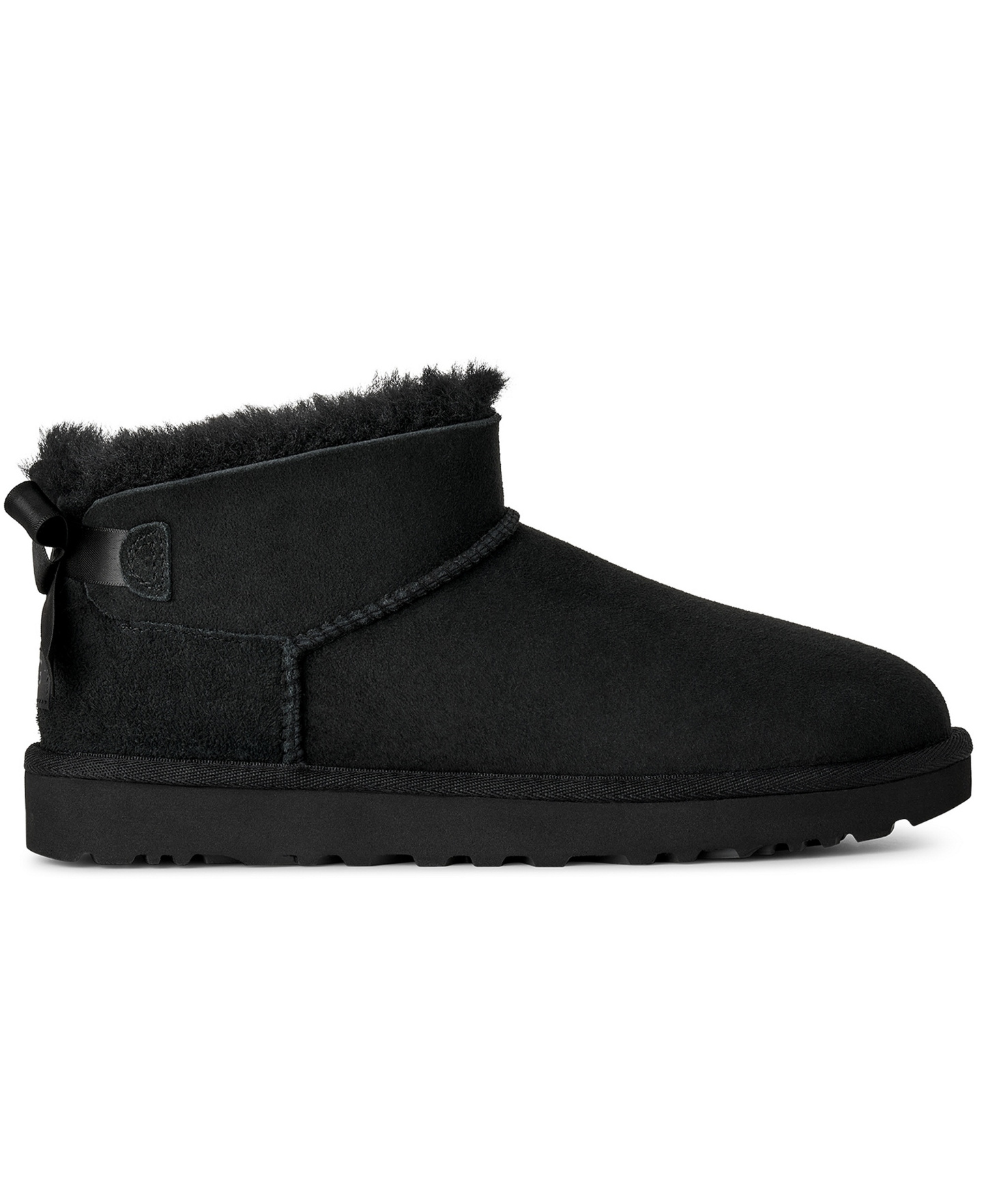 UGG® Women's Ultra Mini Bailey Bow Round Toe Booties - Black