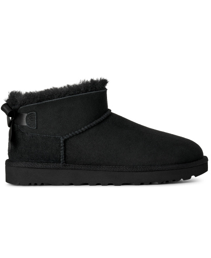 UGG® Women's Ultra Mini Bailey Bow Round Toe Booties - Black