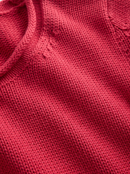100% Cotton Rollneck Sweater - Chakra red