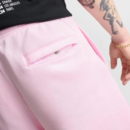 Men's Nike Club Fleece Swoosh Graphic Shorts - Pink Foam/Pink Foam/White