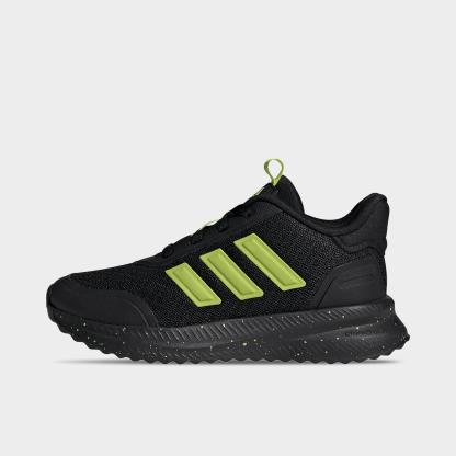 Big Kids' adidas X_PLRPATH Casual Shoes - Core Black/Solar Slime/Solar Slime - Left shoe facing left. Outside of the shoe.