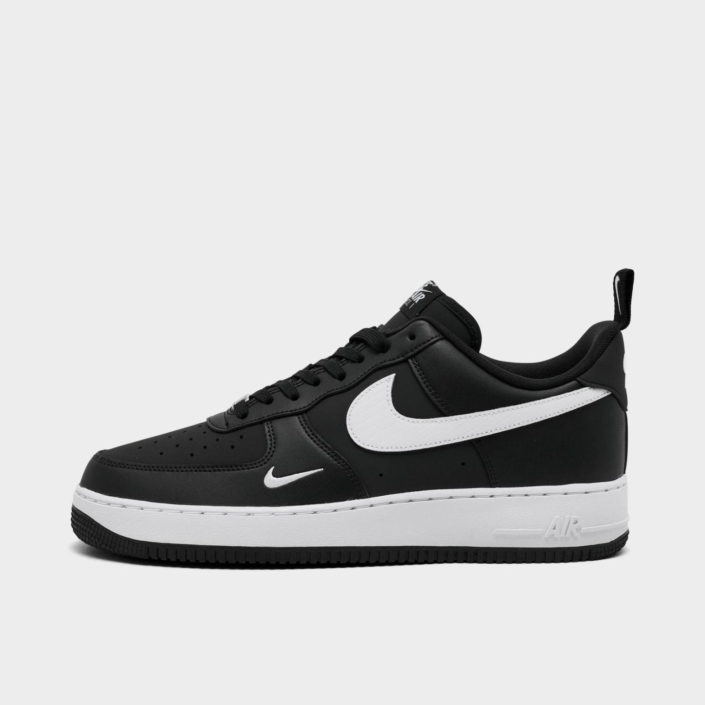 Men's Nike Air Force 1 '07 LV8 Casual Shoes - Black/White/Black