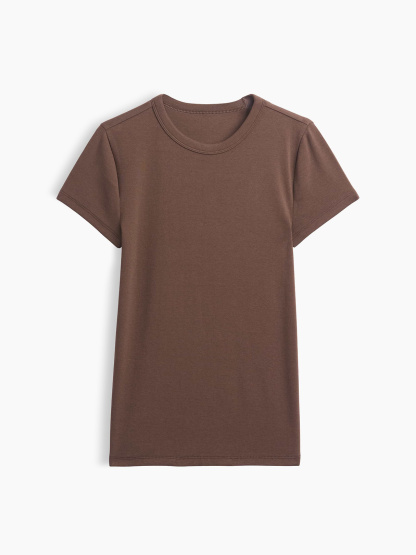 Modern Crew T-Shirt - Cool brown