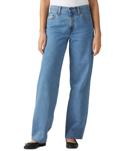 Levi's Premium Women's Mid-Rise Baggy Dad Jeans - Own It Stone