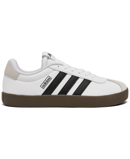 adidas Men's VL Court 3.0 Casual Sneakers from Finish Line - White, Black, Gray