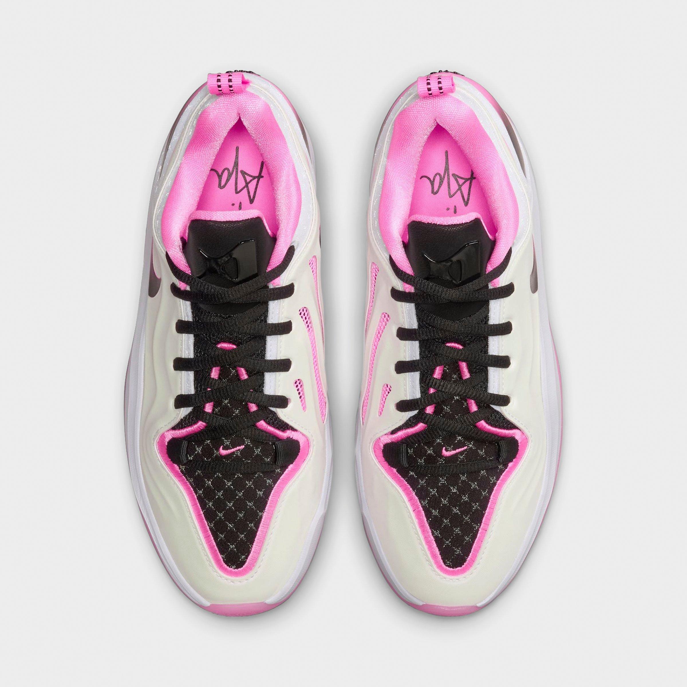 Girls' Big Kids' Nithtke A'Two A'ja Wilson Basketball Shoes - Pink Spell/White/Black - Top view