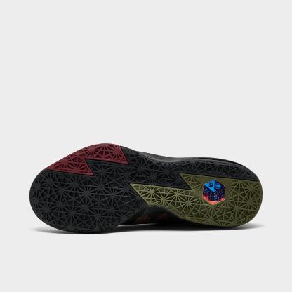 Men's Nithtke KD 6 Basketball Shoes - Black/Atomic Red/Medium Olive/Noble Red - Bottom view