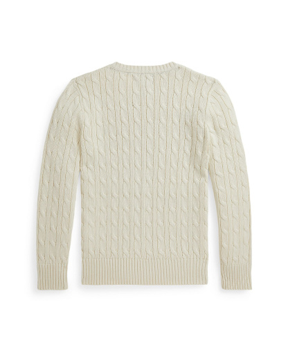 Polo Ralph Lauren Boys' 8-20 Cable-Knit Cotton Sweater - Cream