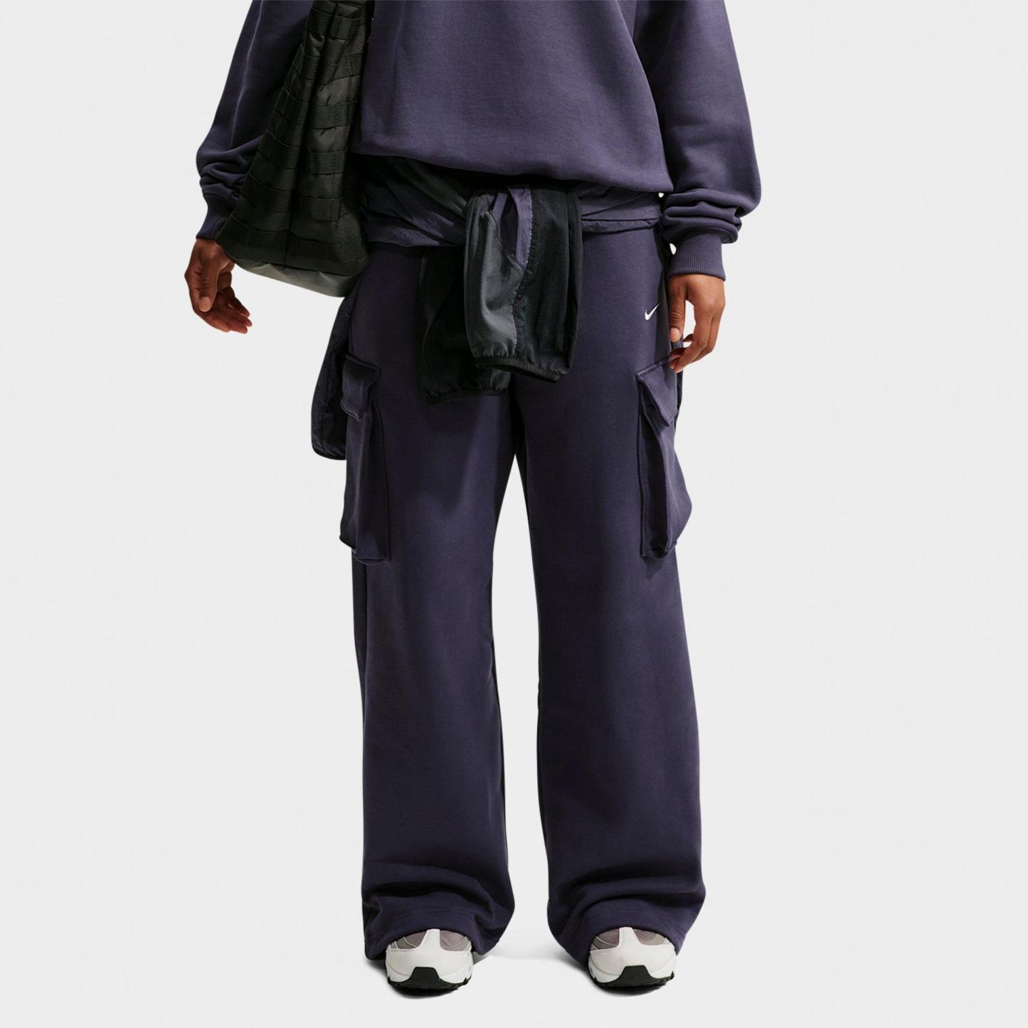 Women's Nithtke Studio Fleece Medium-Weight High-Rise Oversized Cargo Pants - Gridiron/Sail