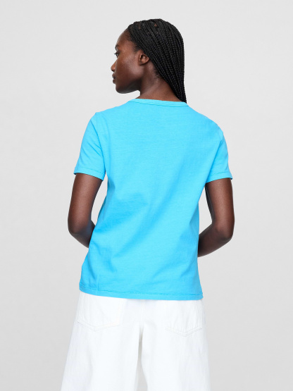 Organic Cotton VintageSoft T-Shirt - True cyan blue