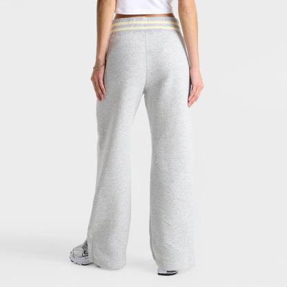 Women's Nike Phoenix Fleece Athletic Dept. High-Waisted Wide-Leg Sweatpants - Pure Platinum/Heather/Midnight Navy