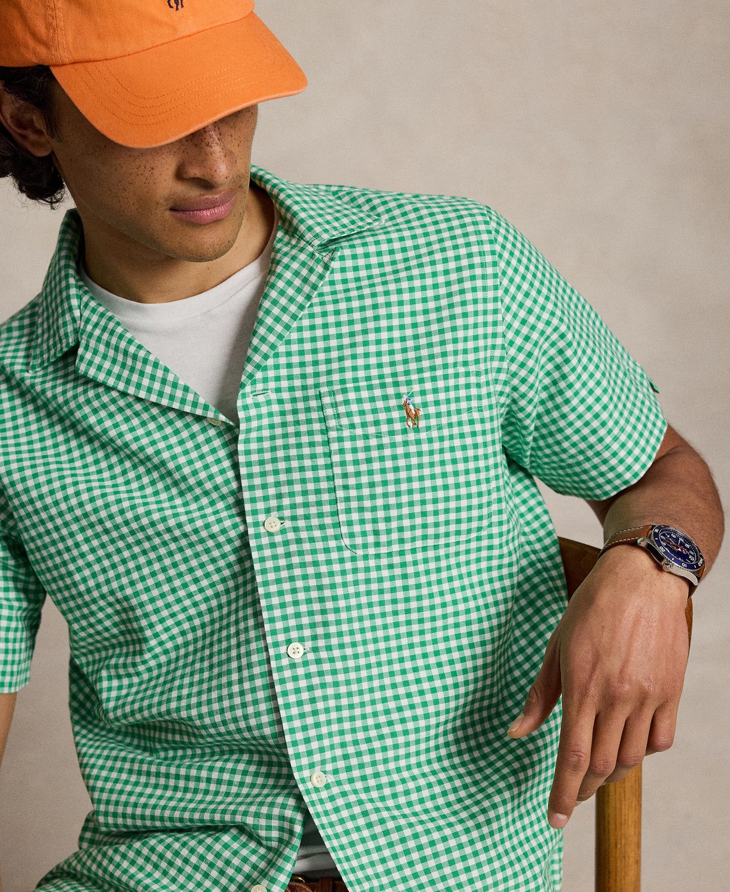 Polo Ralph Lauren Men's Classic-Fit Short-Sleeve Oxford Shirt - Summer Emerald/White