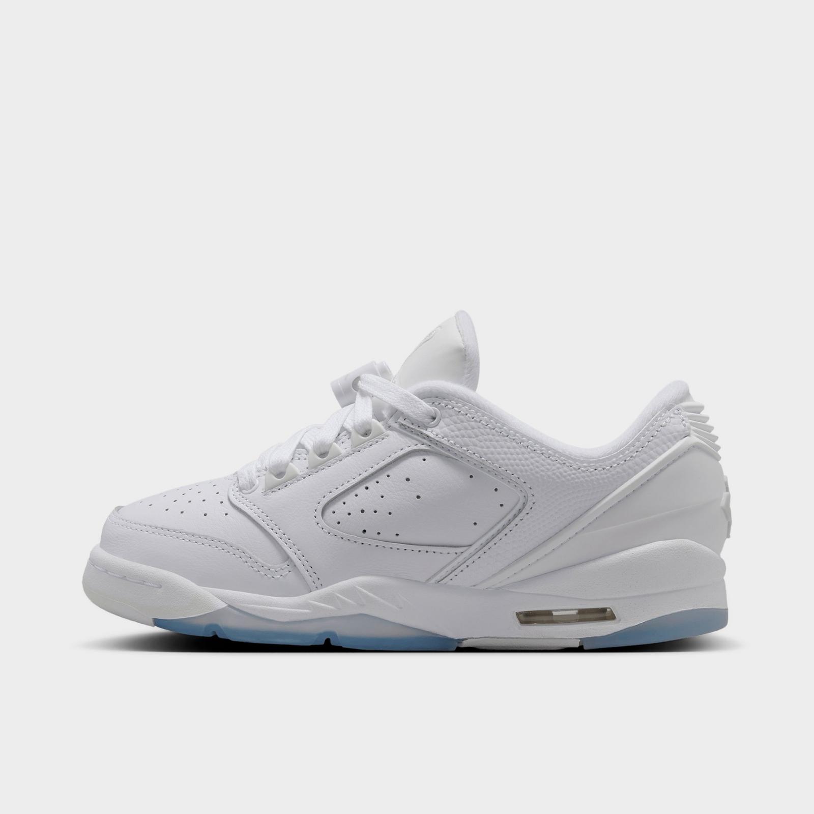 Big Kids' Jordan Sixty Plus Low Casual Shoes - White/Black/Pure Platinum - Left shoe facing left. Outside of the shoe. - view 1