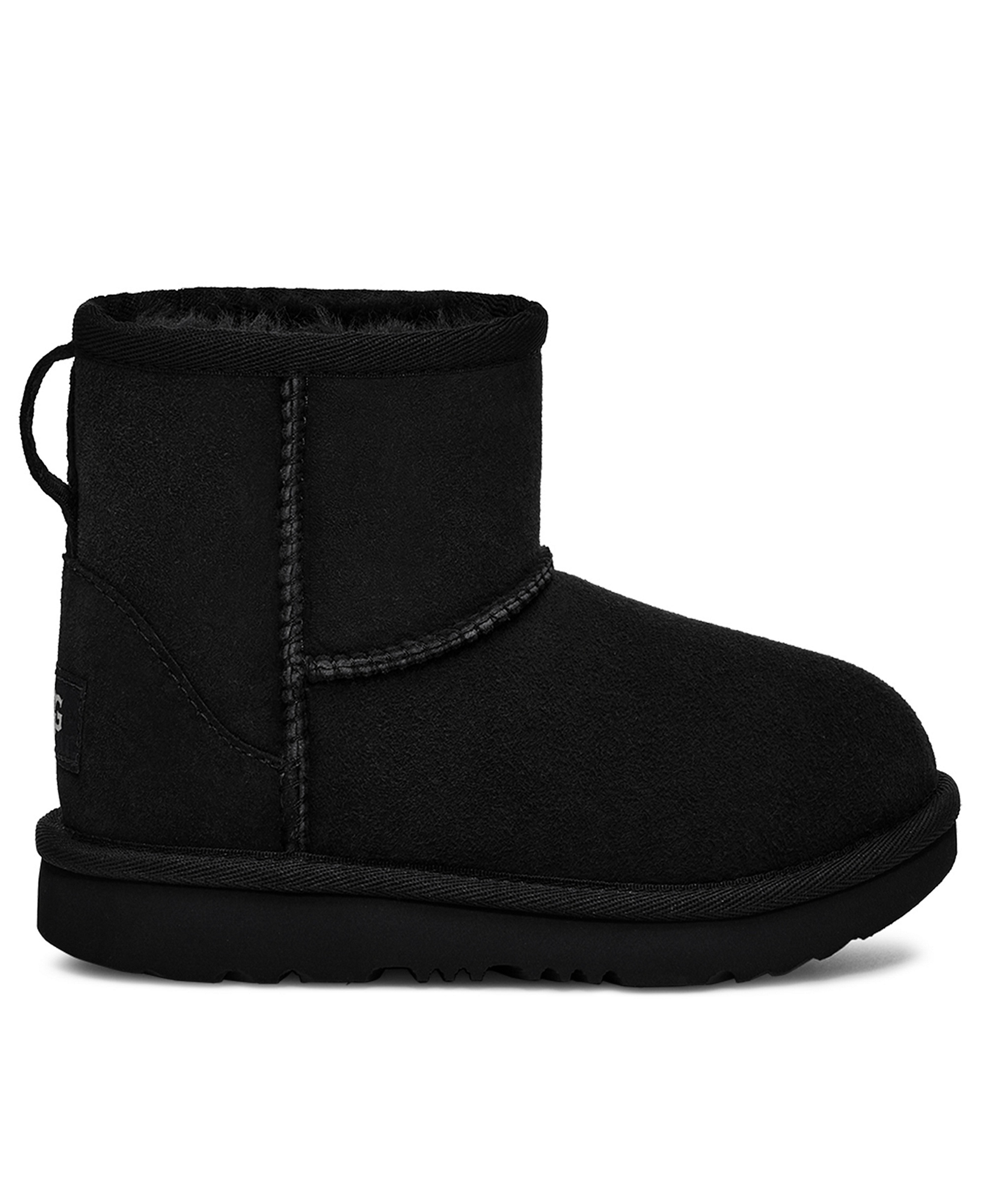 UGG® Toddler Kids Classic Mini II Round Toe Booties - Black