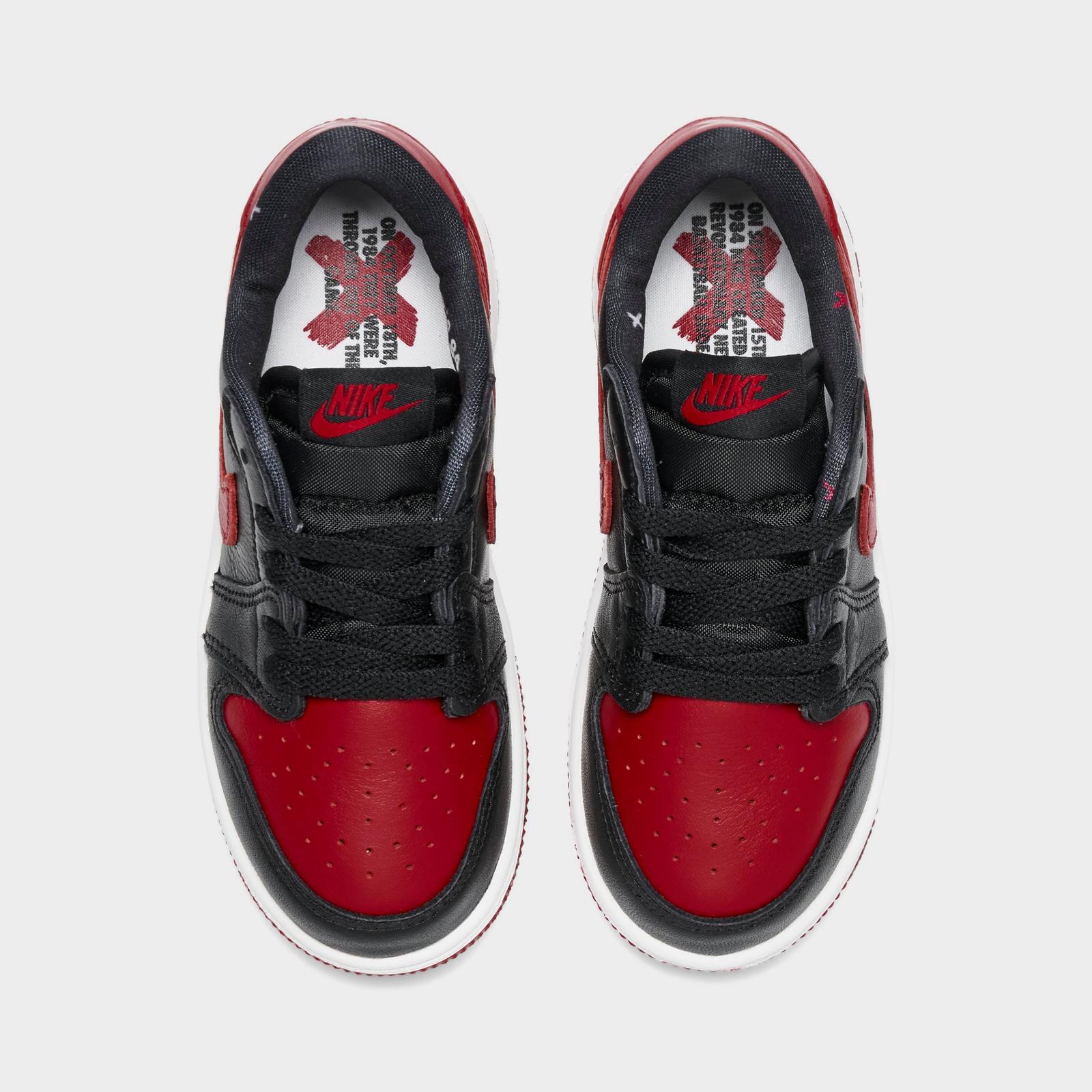 Kids' Toddler Air Jordan Retro 1 Low OG Casual Shoes - Black/Varsity Red/Summit White - view 5