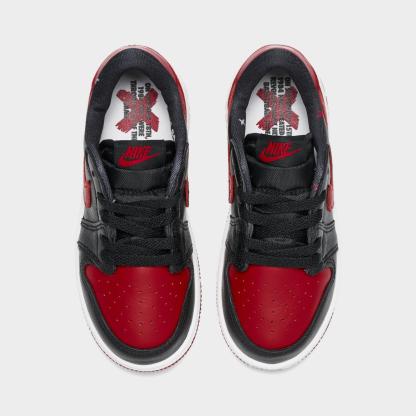 Kids' Toddler Air Jordan Retro 1 Low OG Casual Shoes - Black/Varsity Red/Summit White - view 5