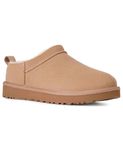 UGG® Kids' Classic Micro Slip-On Booties - Sand