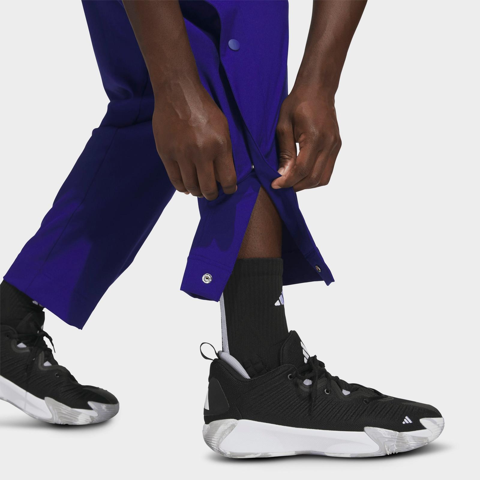 Men's adidas Crazy Lite Woven Basketball Pants - Mystery Ink/Black/Solar Turbo - view 5