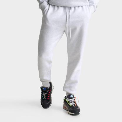 Men's Nike Club Fleece Premium Jogger Pants - Birch Heather/White