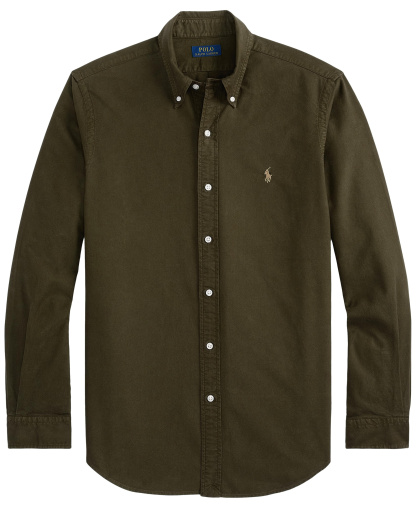 Polo Ralph Lauren Men's Garment-Dyed Oxford Shirt - Company Olive