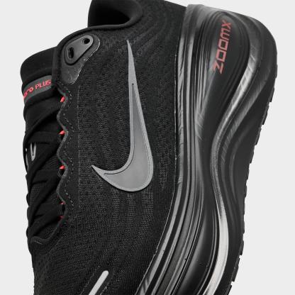 Men's Nike Vomero Plus Running Shoes - Black/Black/Bright Crimson/Wolf Grey