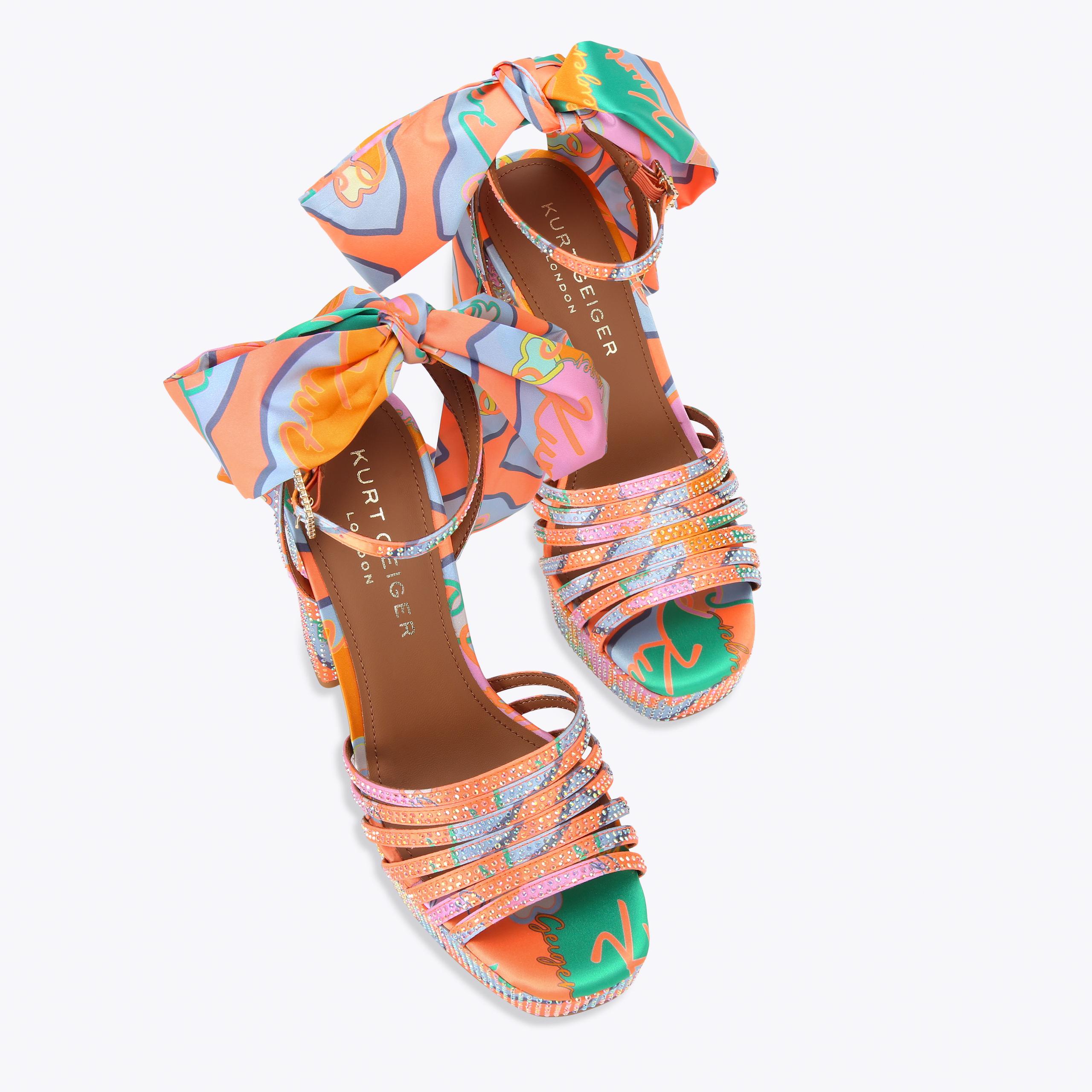 Kurt Geiger London Pierra Ankle Tie Platform Heel - Multi Colored - view 3